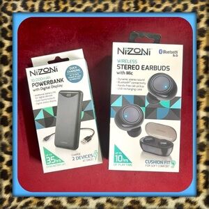 👑✅PRICE FIRM✅ NiZoni PowerBank and Wireless Stereo Earbuds Combo. Brand New!